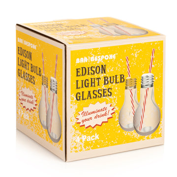 Light Bulb Drinking Jar - Set of 4 - 0