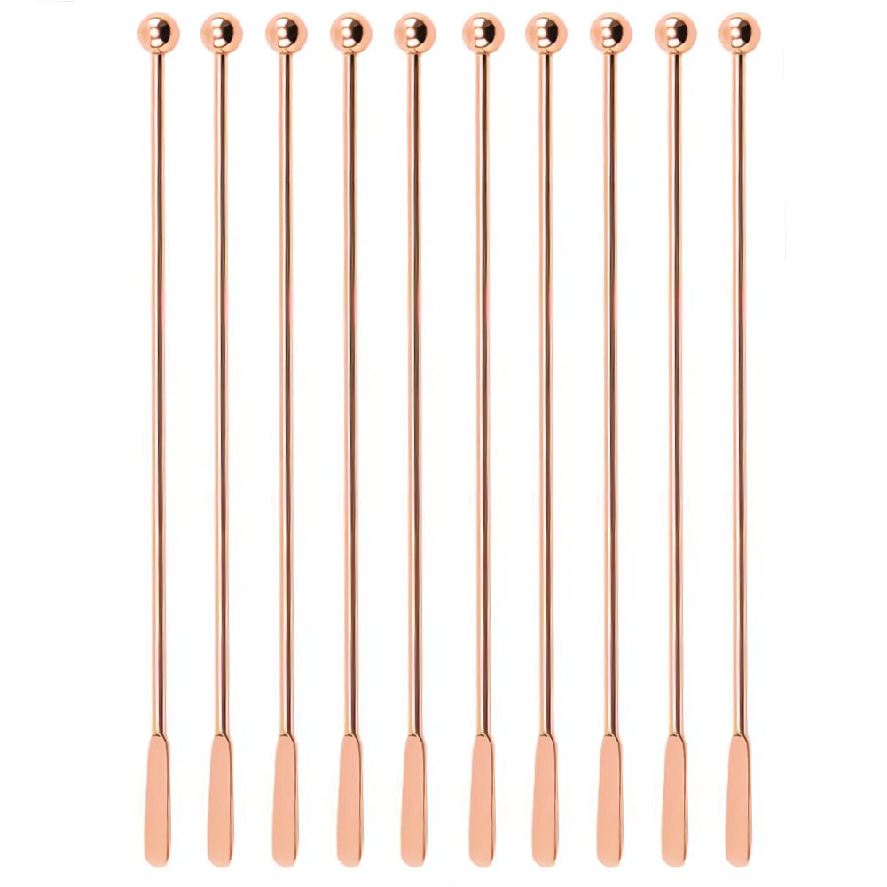 Copper Cocktail Ball Stirrers - Pack of 10 | BarBits.co.uk