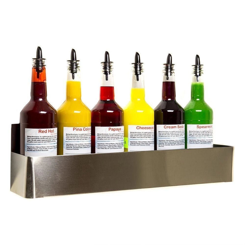 Bar speed rails stainless steel single and double tier options for bars - BarBits.co.uk