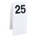Plastic table numbers signs 1 to 25 durable double sided plastic sign - BarBits.co.uk