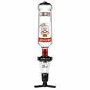 A Solo Smirnoff vial repurposed as a bar optic measure and bracket, featuring a clear glass bottle of Smirnoff inverted on a black and clear plastic base with a 25ml measurement scale.