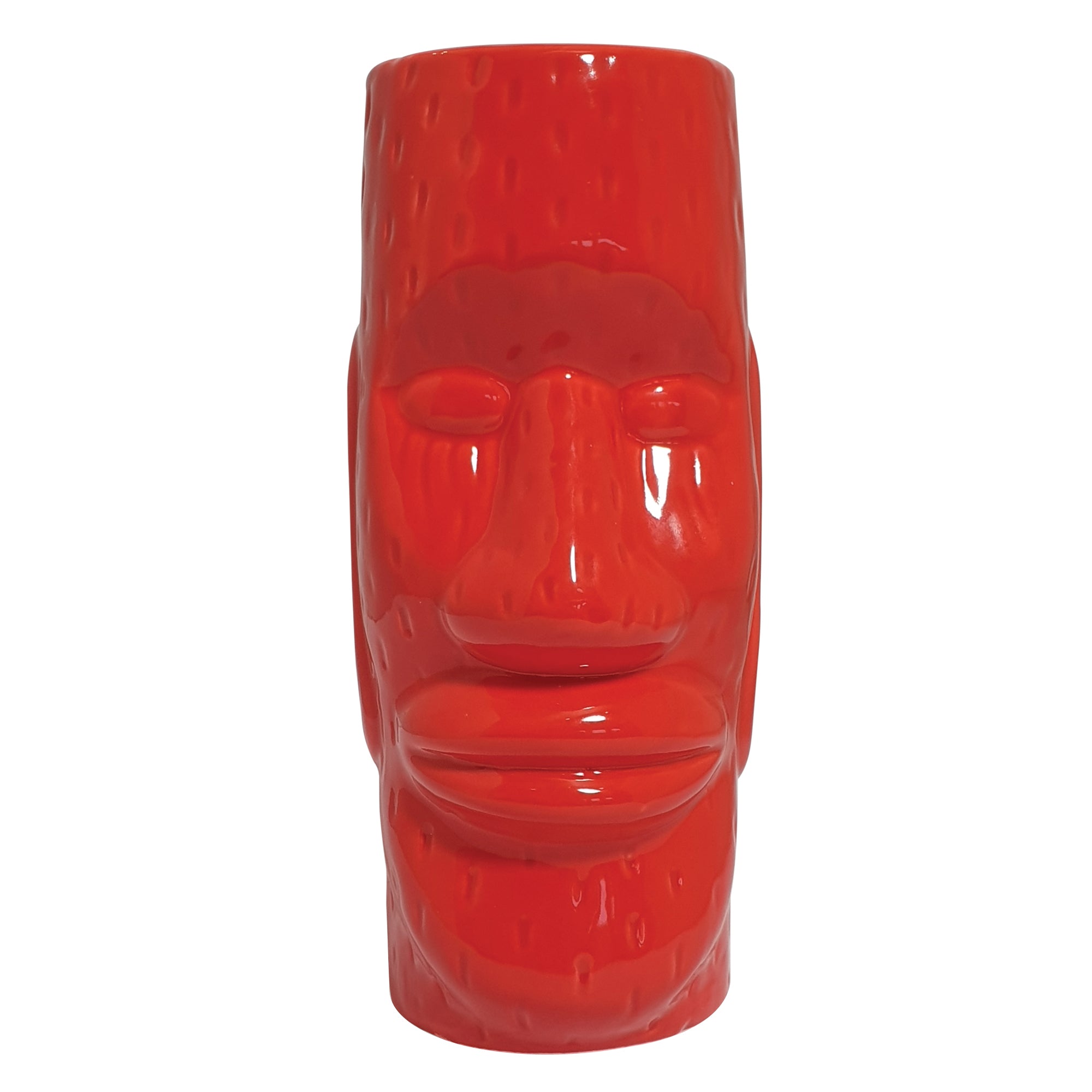 Red & Brown Tiki Mugs - Set of 2