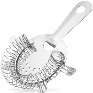 4 prong hawthorne strainer - stainless steel durable easy clean cocktail strainer - BarBits.co.uk