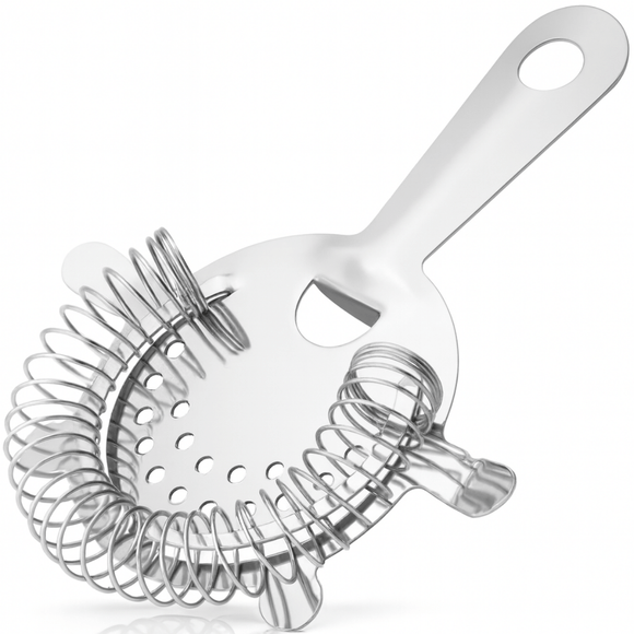 4 prong hawthorne strainer - stainless steel durable easy clean cocktail strainer - BarBits.co.uk
