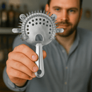 4 prong hawthorne strainer - stainless steel durable easy clean cocktail strainer - BarBits.co.uk
