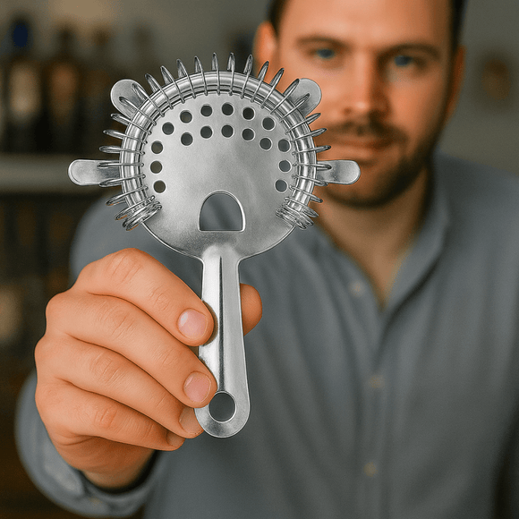 4 prong hawthorne strainer - stainless steel durable easy clean cocktail strainer - BarBits.co.uk