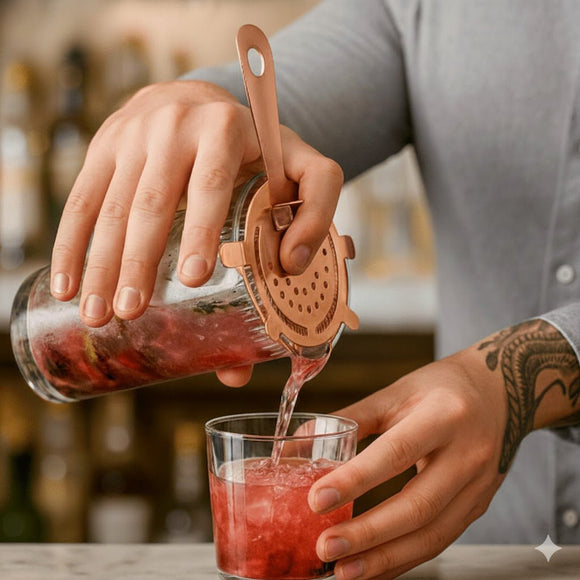 4 Prong Hawthorne Strainer - Copper Plated