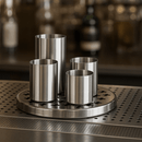 Round stainless steel drip tray 6 inch spill control tray durable easy clean design for bars - BarBits.co.uk