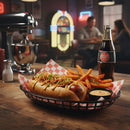 Black Oval Fast Food Baskets - Pack of 6-5