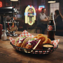 Black Oval Fast Food Baskets - Pack of 6-4