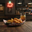 Black Oval Fast Food Baskets - Pack of 6-3