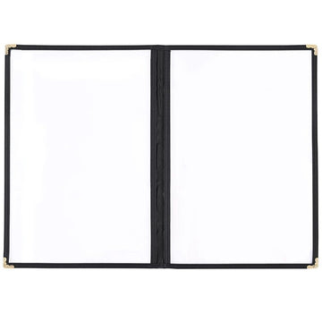 A4 Black American Style Menu Cover - 2 Page - 0