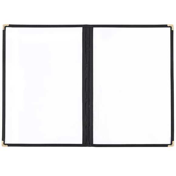 A4 Black American Style Menu Cover - 2 Page