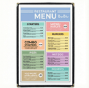 A4 Black American Style Menu Cover - 1 Page-1
