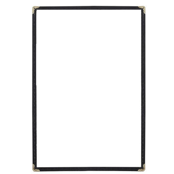 A5 Black American Menu Cover - 1 Page 2 Sides - 0