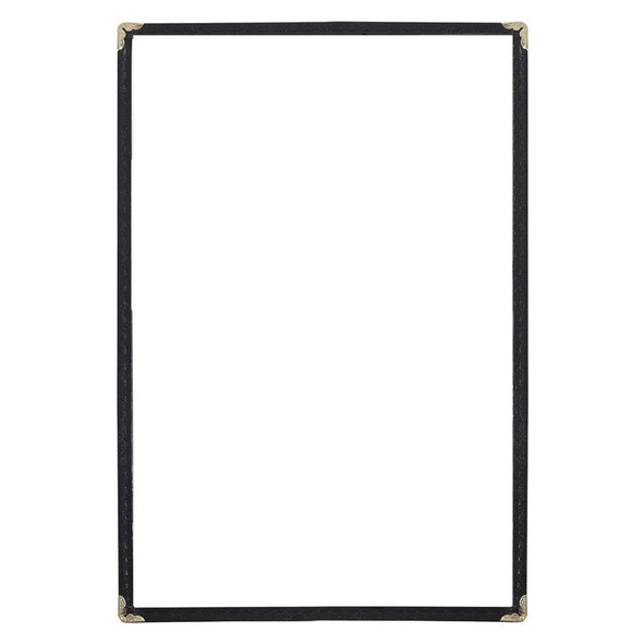 A4 Black American Style Menu Cover - 1 Page