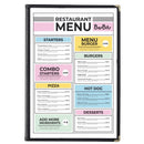 A4 Black American Style Menu Cover - 2 Page-4