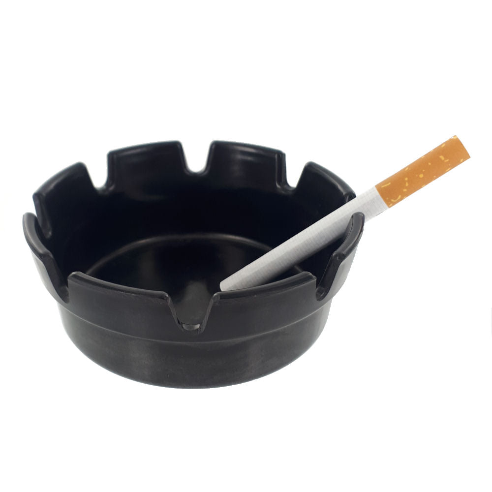 10 x Black Melamine Ashtray 4"