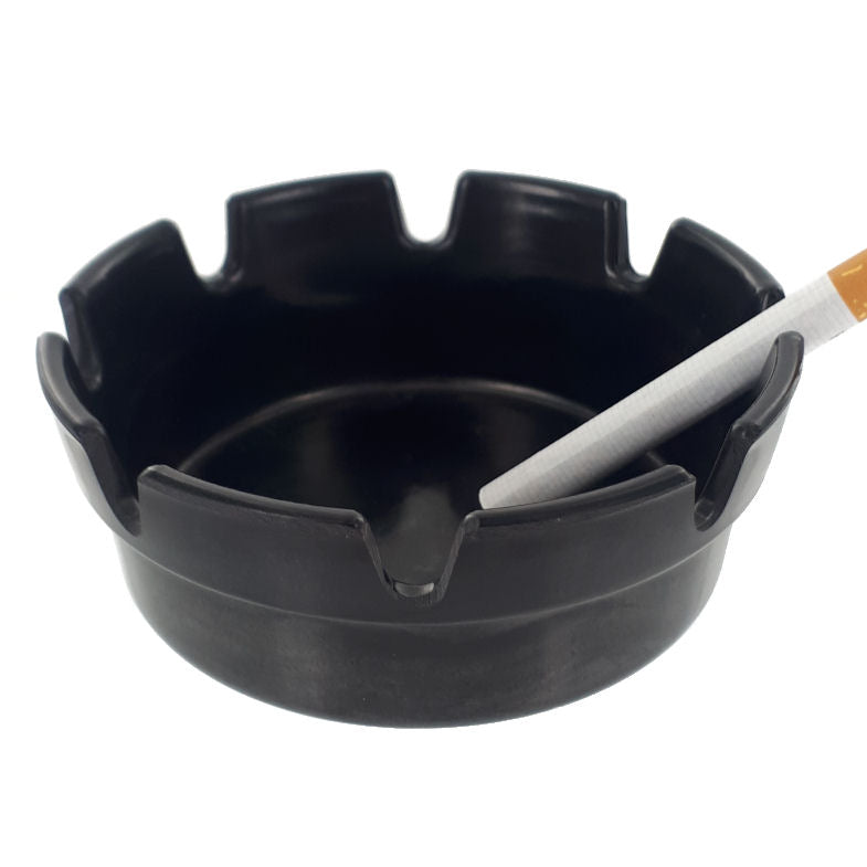 10 x Black Melamine Ashtray 4"