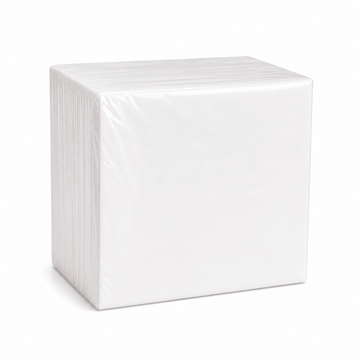 White folded napkin on a white background