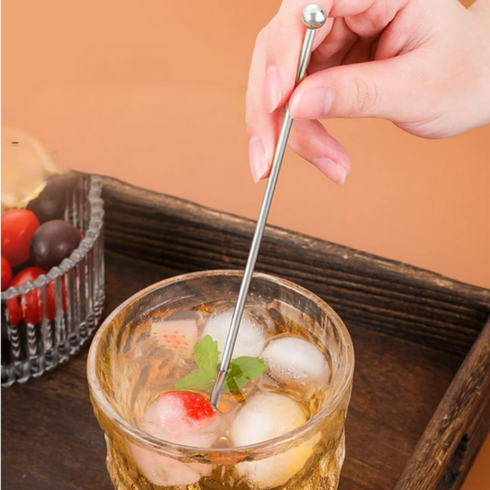 Copper Cocktail Ball Stirrers - Pack of 10