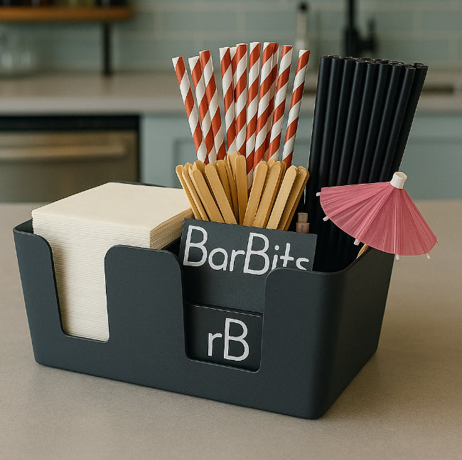 Black Plastic Bar Caddy - 0