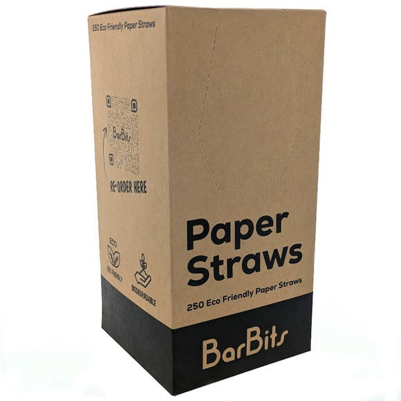 Mixed Striped Paper Straws 8" - Pack of 250