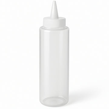 Clear Plastic Squeeze Bottle - 8oz