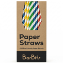Mixed Striped Paper Straws 8" - Pack of 250-1