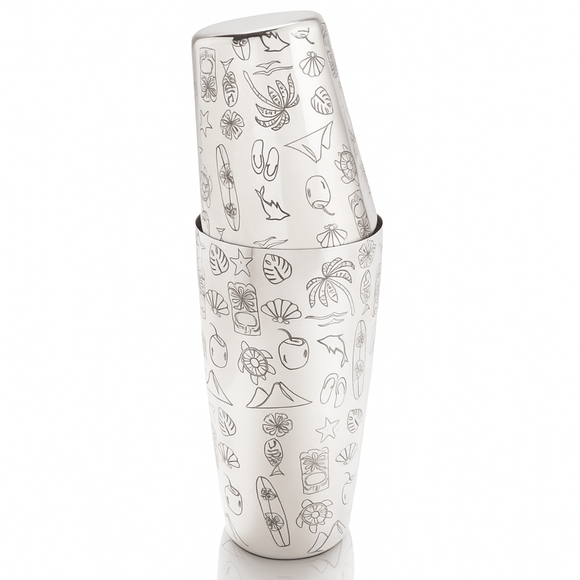 Tiki Tin on Tin Boston Shaker Set - BarBits