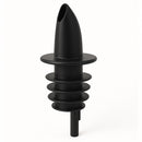 Black Plastic Free Flow Pourers - Pack of 12-1