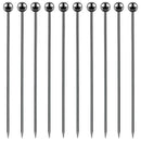Gunmetal Ball Garnish Picks - Pack of 10-1