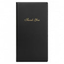 Black Bill Presenter with 'Thank You' in gold on a white background