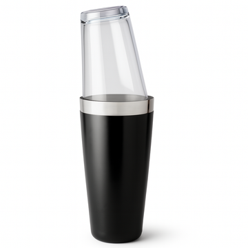 Boston Cocktail Shaker With Glass - Black Vinyl