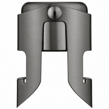 A Champagne Stopper Gunmetal with a brushed dark gray finish, shown against a solid white background.