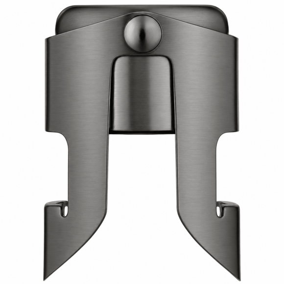 A Champagne Stopper Gunmetal with a brushed dark gray finish, shown against a solid white background.
