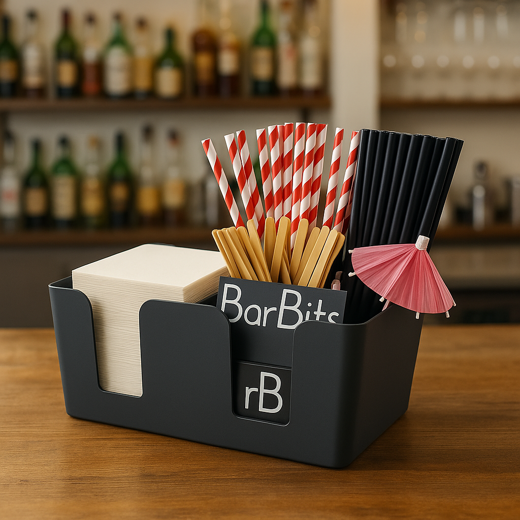 Black Plastic Bar Caddy