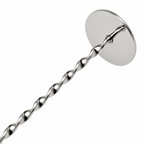 Classic Cocktail Spoon With Masher 27cm - Stainless Steel