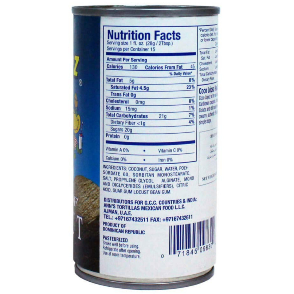 Coco Lopez Cream Of Coconut 425G