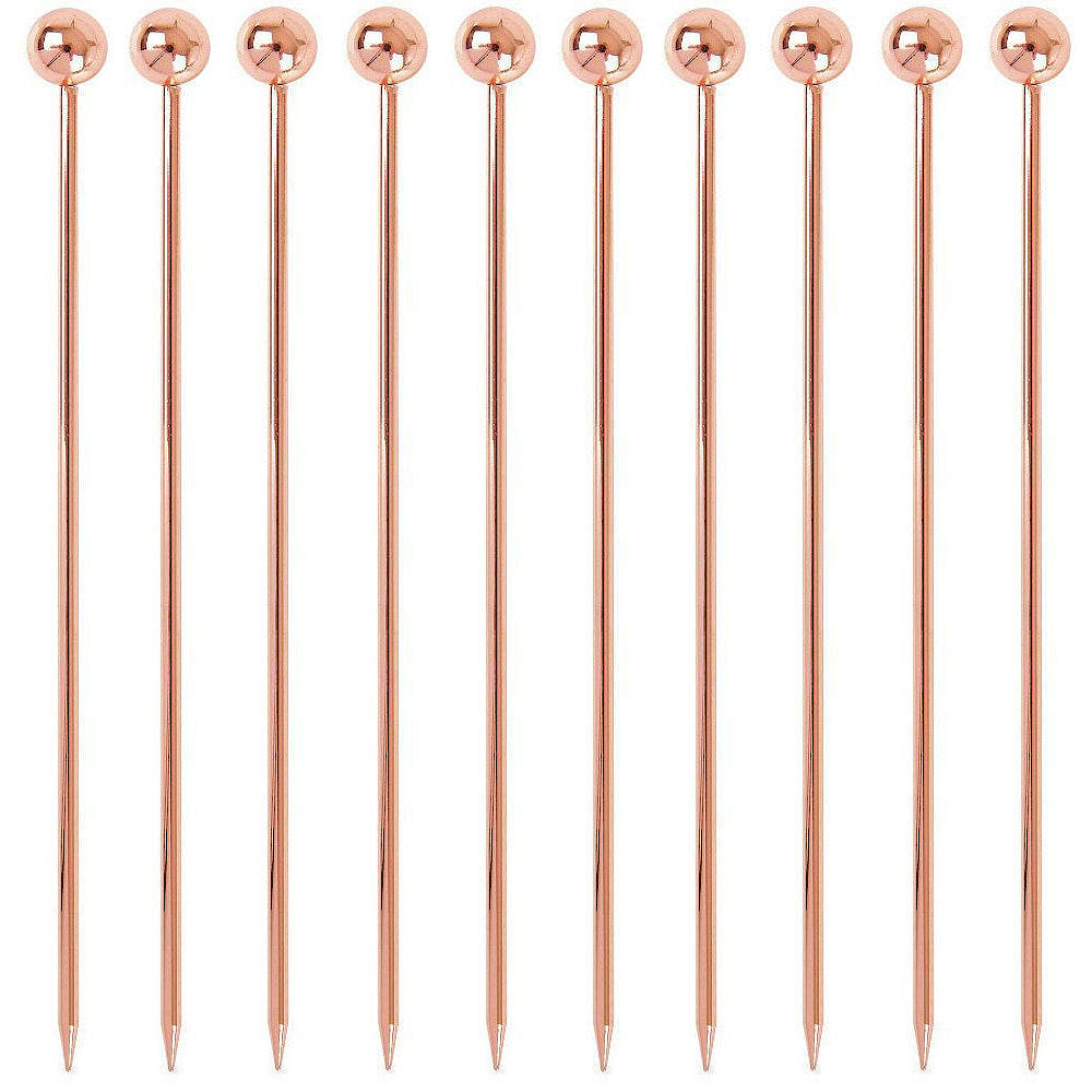 Copper Ball Garnish Picks - Pack of 10