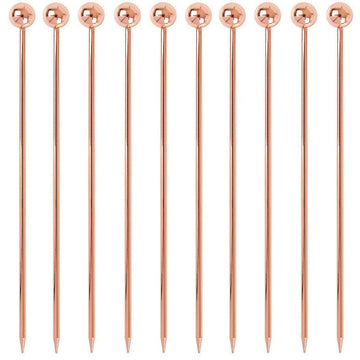 Copper Ball Garnish Picks - Pack of 10
