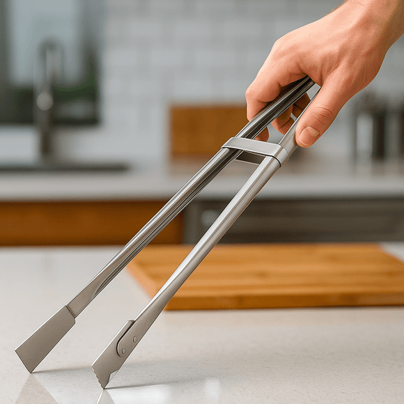 Extra Long Stainless Steel Grill Tong - 21 Inch