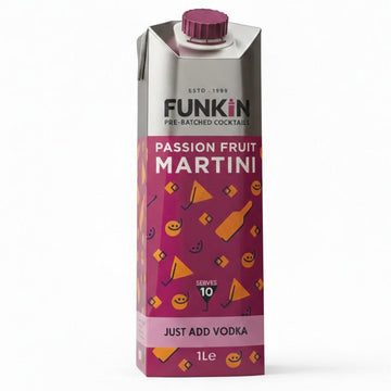 Funkin Passion Fruit Martini packaging on a white background