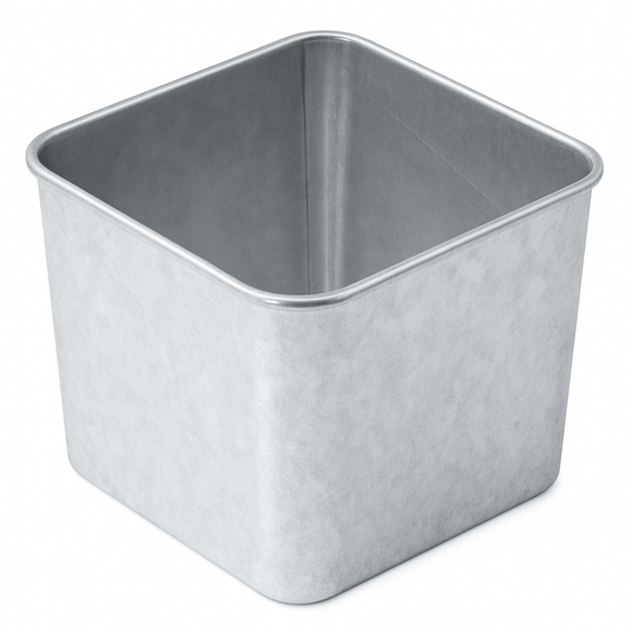 Mini Galvanised Steel Tub Square 8 x 8 x 7cm