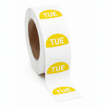 Tuesday Round Day Dots Labels - Roll Of 1000