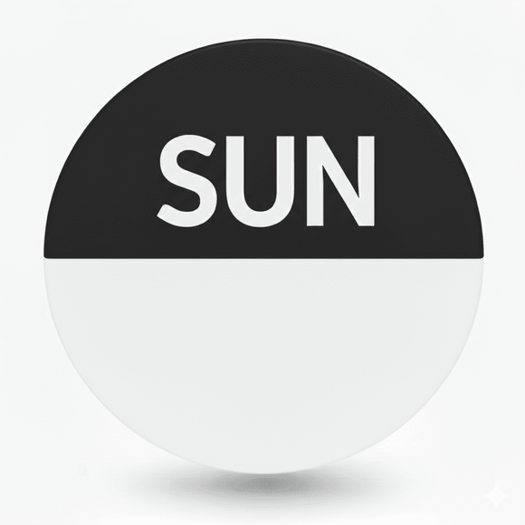 Sunday Round Day Dots Labels - Roll Of 1000