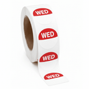 Wednesday Round Day Dots Labels - Roll Of 1000-1
