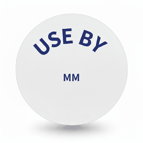 Use By date Labels 25mm - Roll of 1000