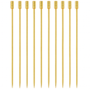 Gold Grooved Top Garnish Picks - Pack of 10-1