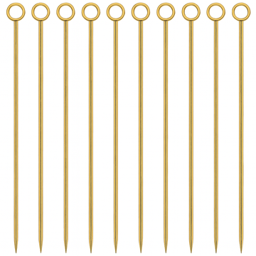 Gold Ring Garnish Picks - Pack of 10